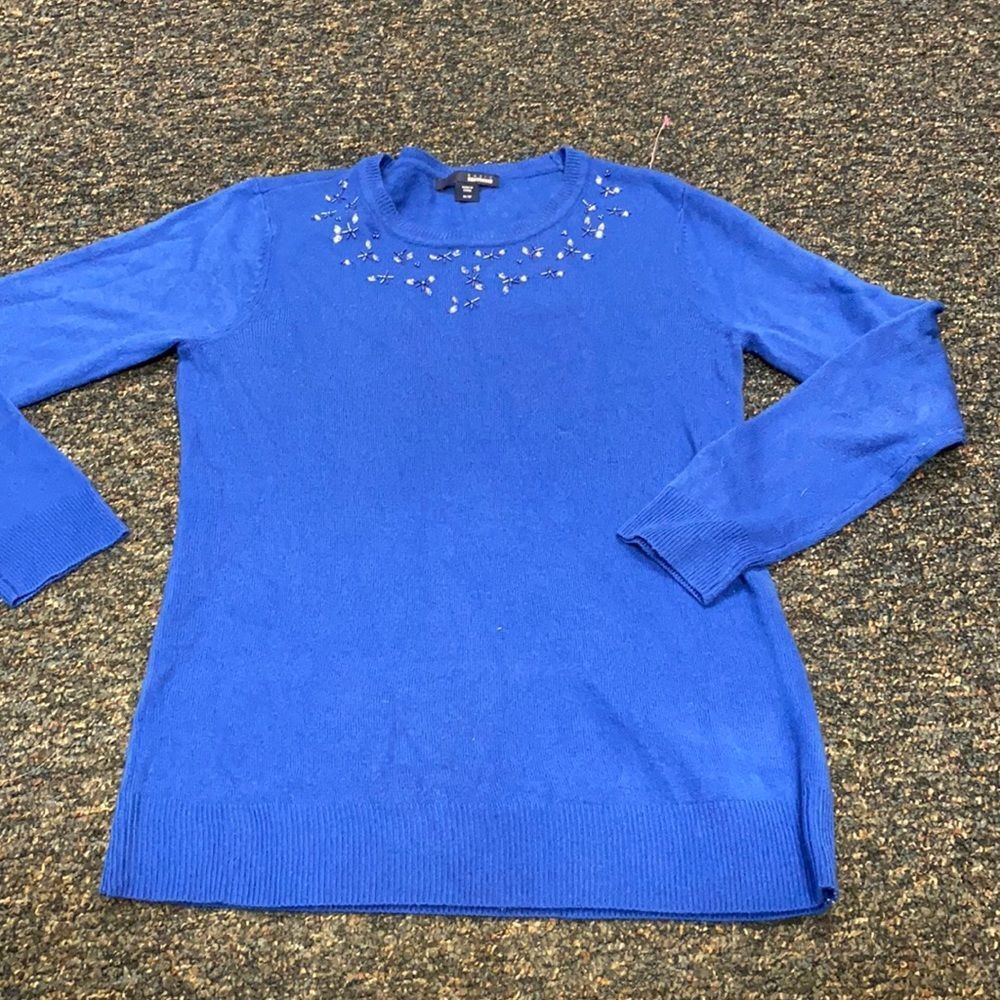 Basic Editions Royal Blue Bedazzled Sweater sz. M